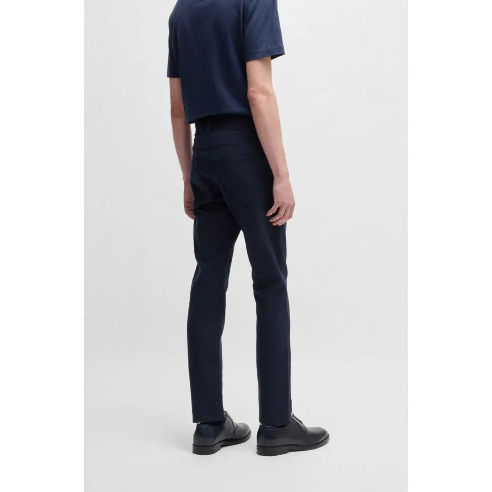 Slim-fit trousers in stretch cotton