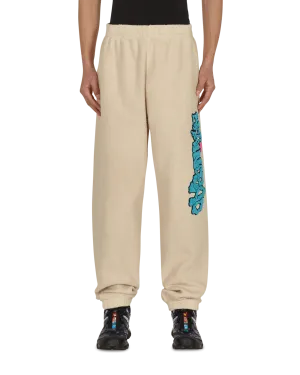 Slime Reverse Fleece Sweatpants Beige