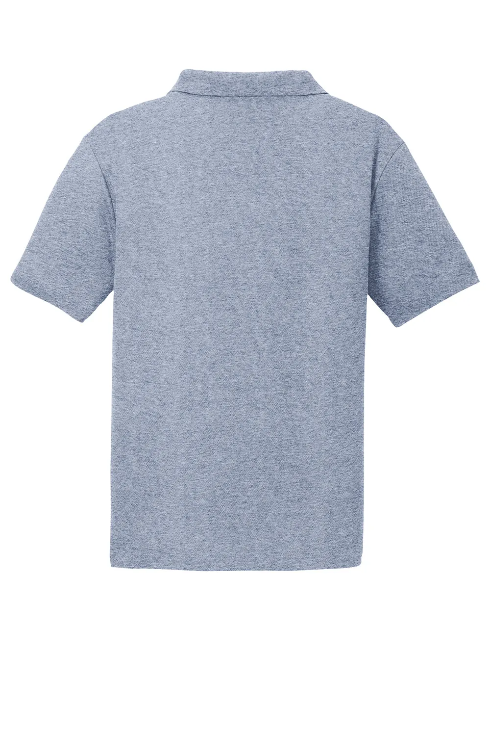 Sport-Tek Mens RacerMesh Moisture Wicking Short Sleeve Polo Shirt - Heather True Navy Blue
