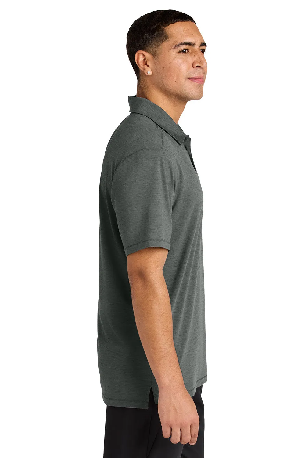 Sport-Tek Mens Versa Moisture Wicking Short Sleeve Polo Shirt - Shadow Grey