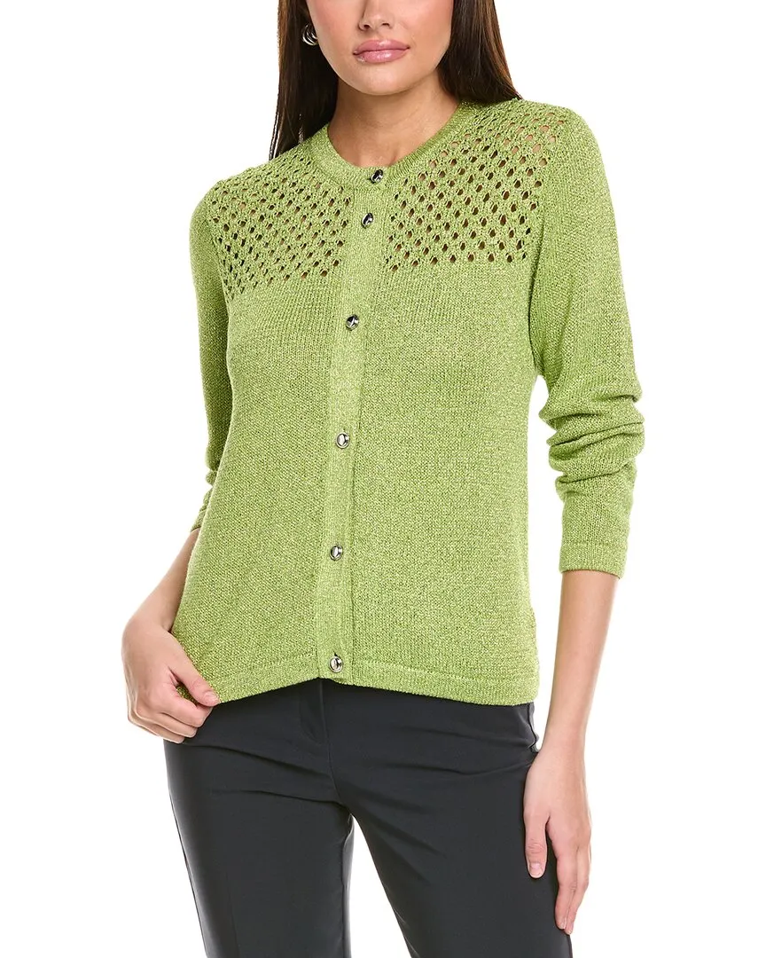 St. John Sparkle Crochet Cardigan