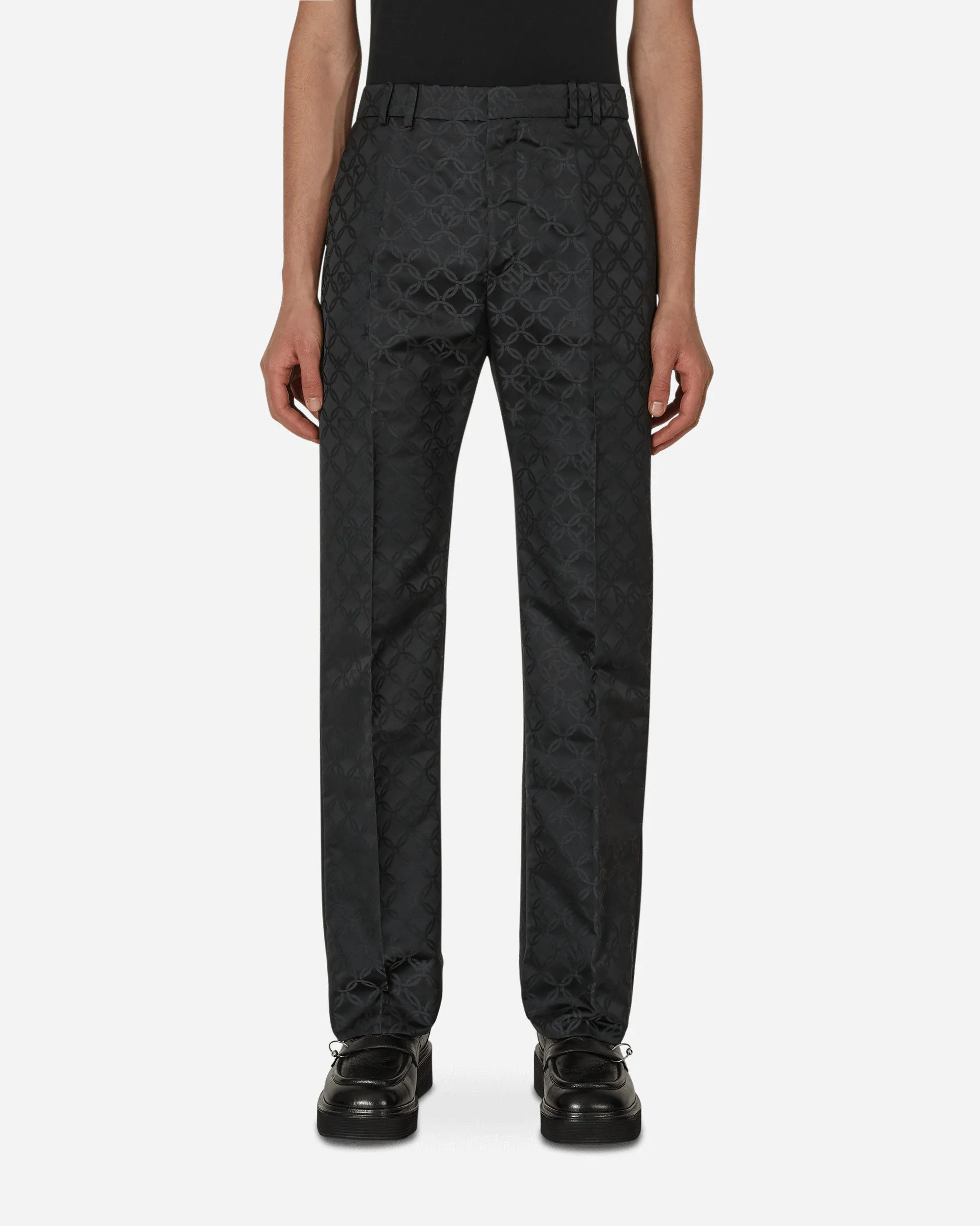 Straight Cut Trousers Black