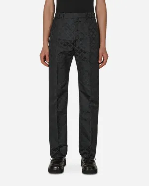 Straight Cut Trousers Black