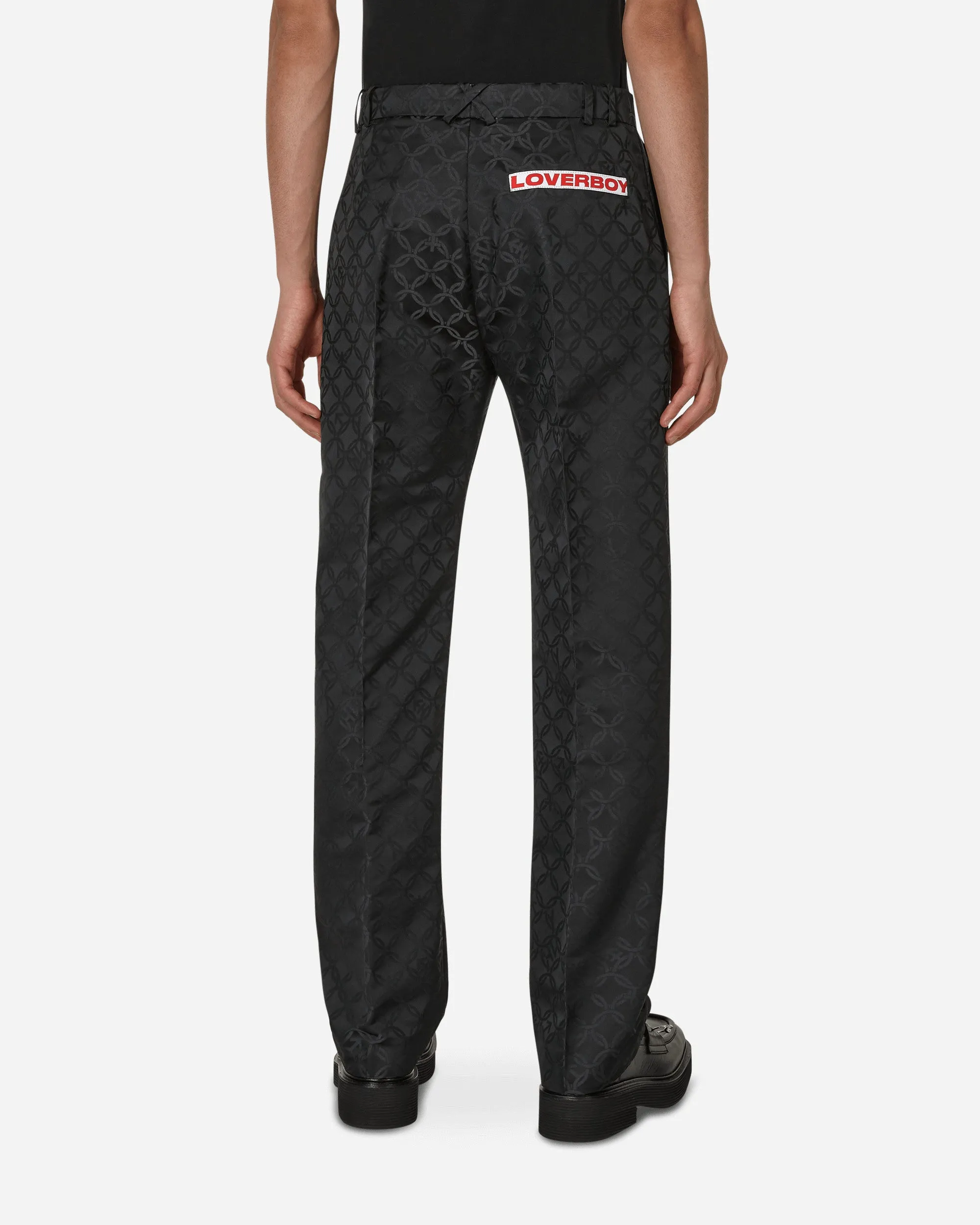 Straight Cut Trousers Black