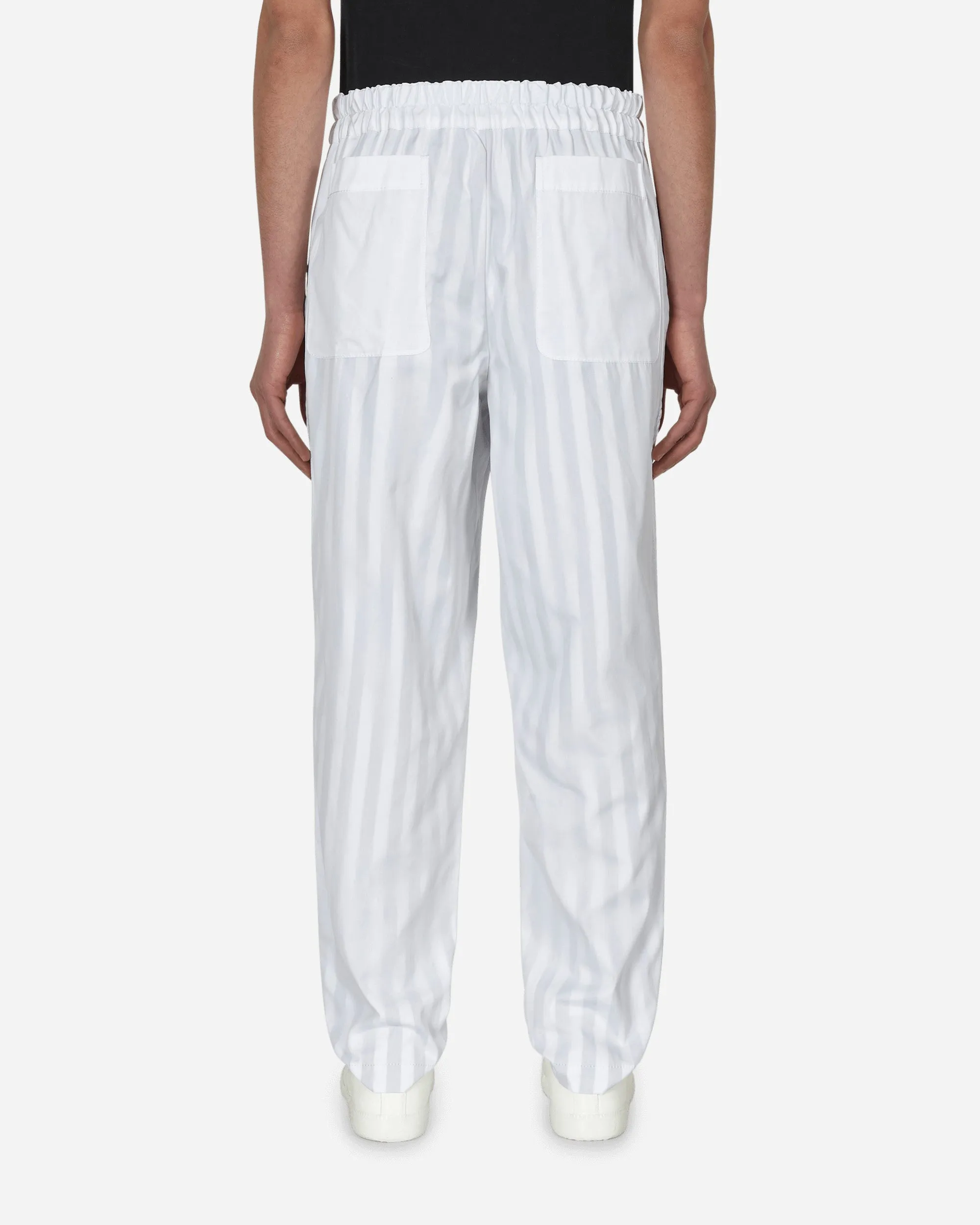 Stripe Trousers White