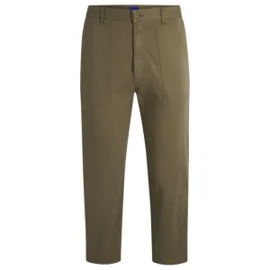 Tapered-fit trousers in stretch-cotton twill