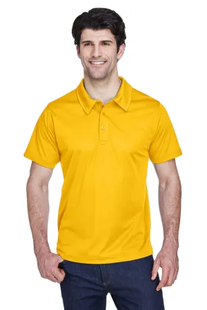 Team 365 Mens Command Performance Moisture Wicking Short Sleeve Polo Shirt - Athletic Gold