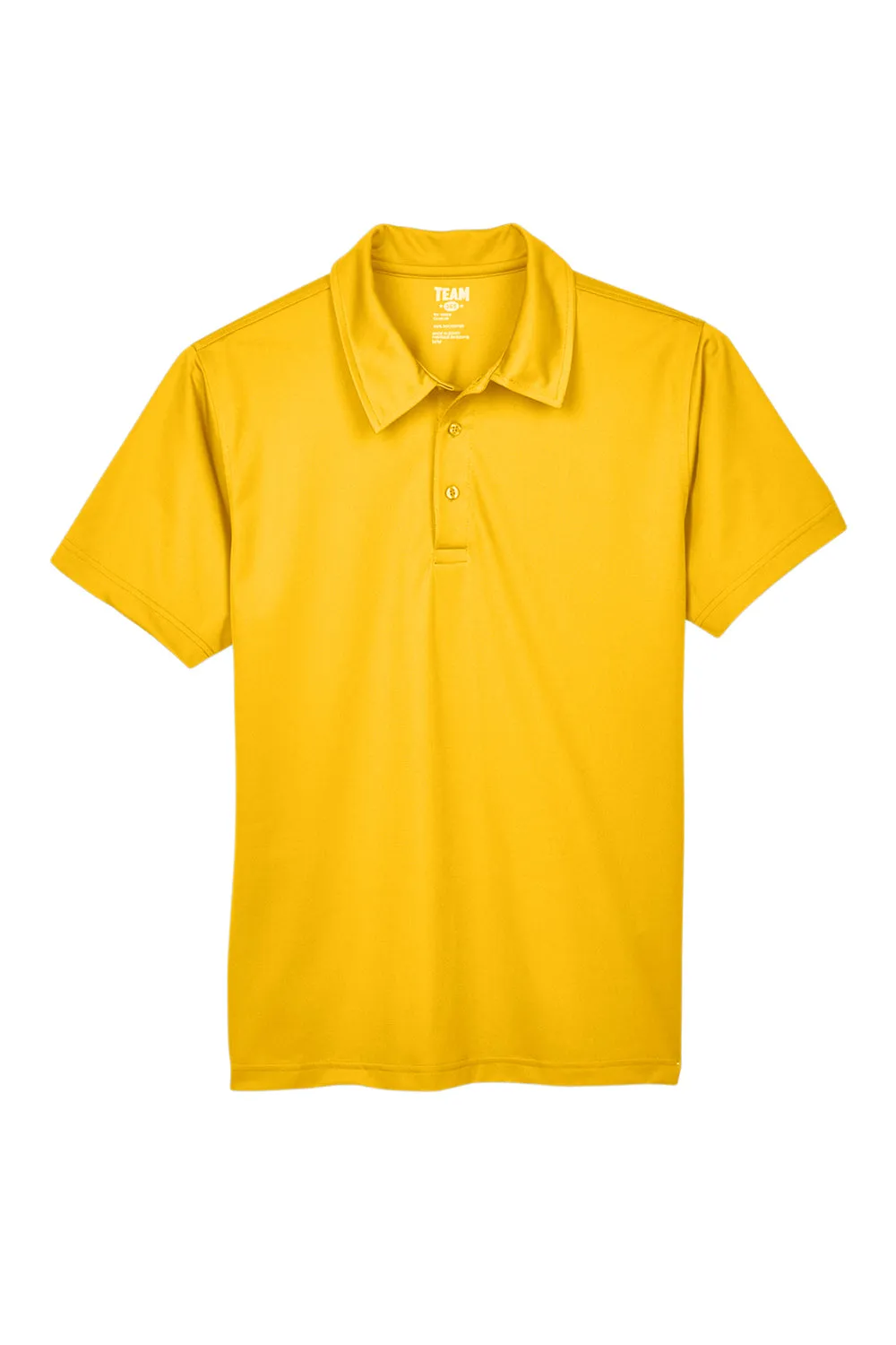 Team 365 Mens Command Performance Moisture Wicking Short Sleeve Polo Shirt - Athletic Gold