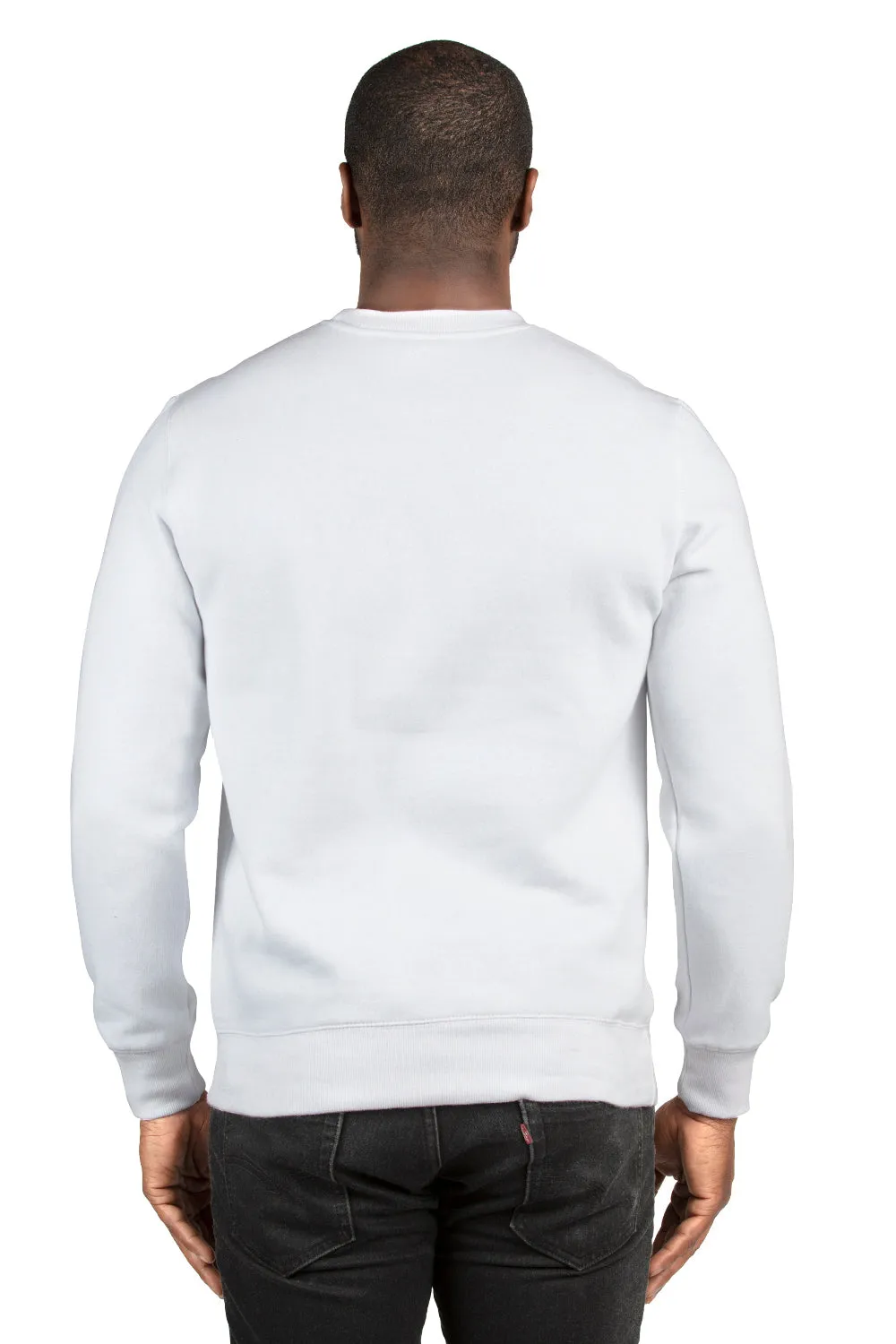 Threadfast Apparel Mens Ultimate Fleece Crewneck Sweatshirt - White