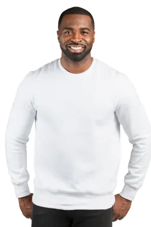 Threadfast Apparel Mens Ultimate Fleece Crewneck Sweatshirt - White