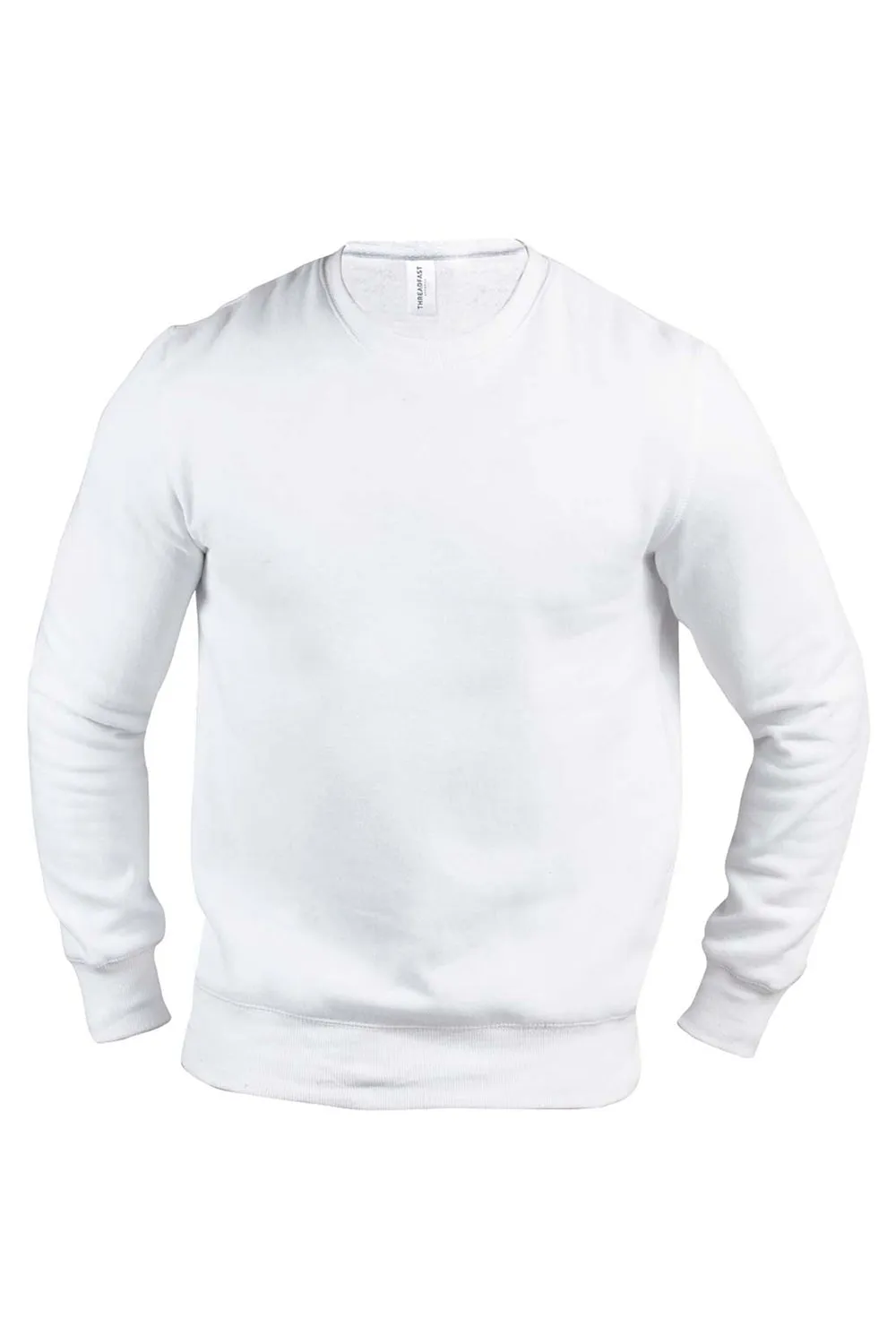 Threadfast Apparel Mens Ultimate Fleece Crewneck Sweatshirt - White