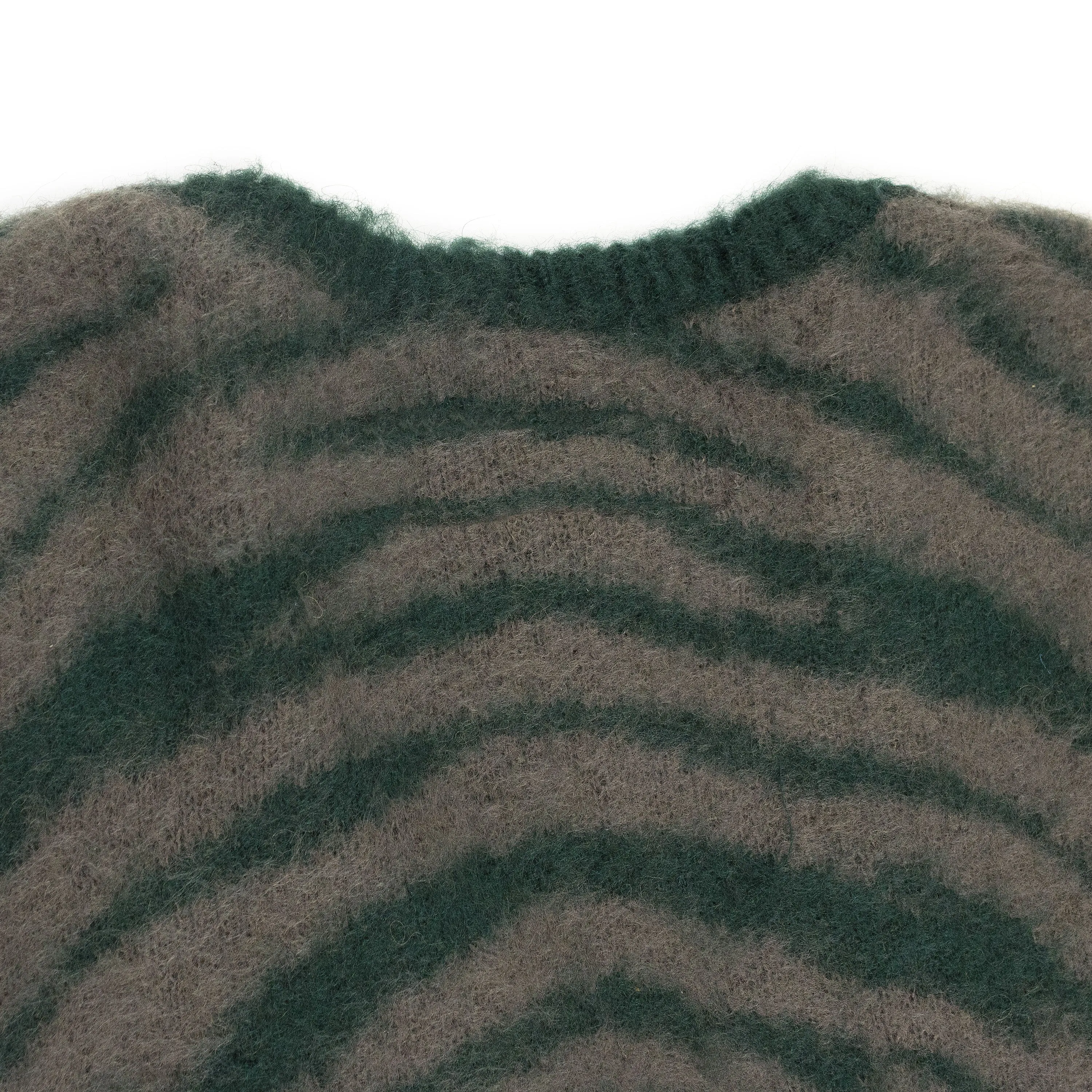 TIGER PATTERN MOHAIR KNIT CARDIGAN