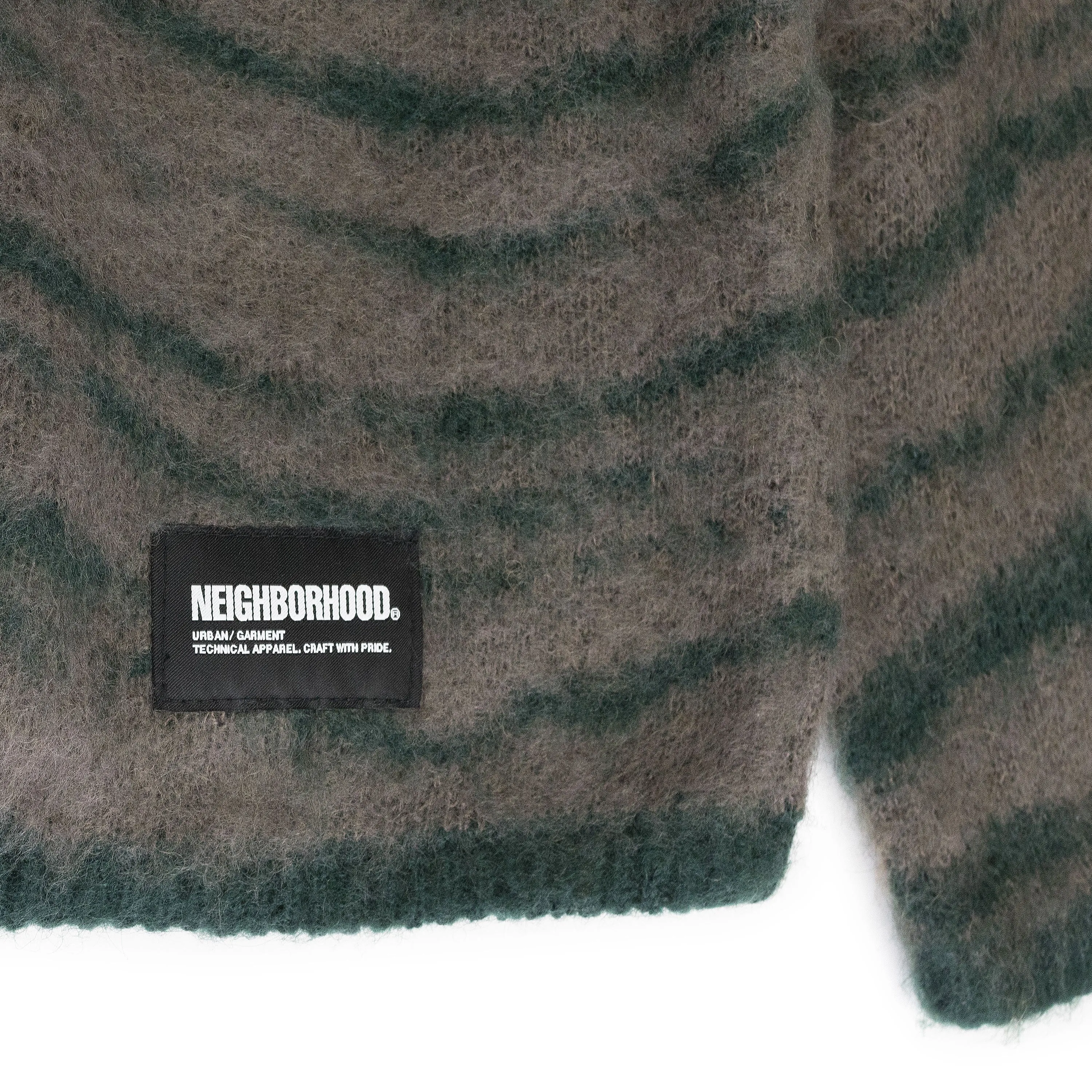 TIGER PATTERN MOHAIR KNIT CARDIGAN