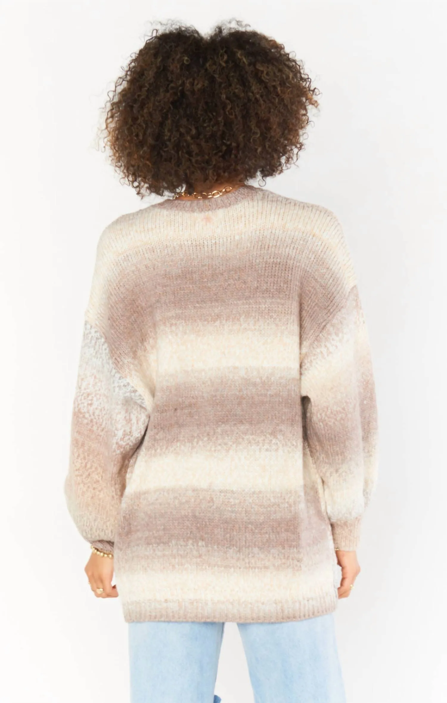 Timothy Tunic Sweater In Neutral Space Dye Knit