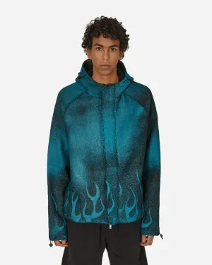 Traction Hooded Fleece Jacket Black Flames