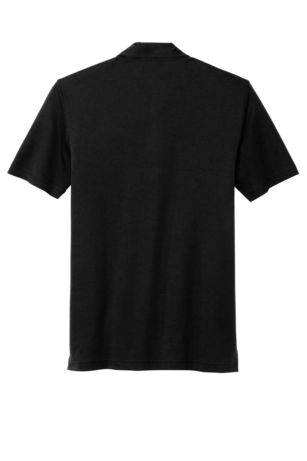 TravisMathew Mens Monterey Wrinkle Resistant Chest Stripe Short Sleeve Polo Shirt - Black