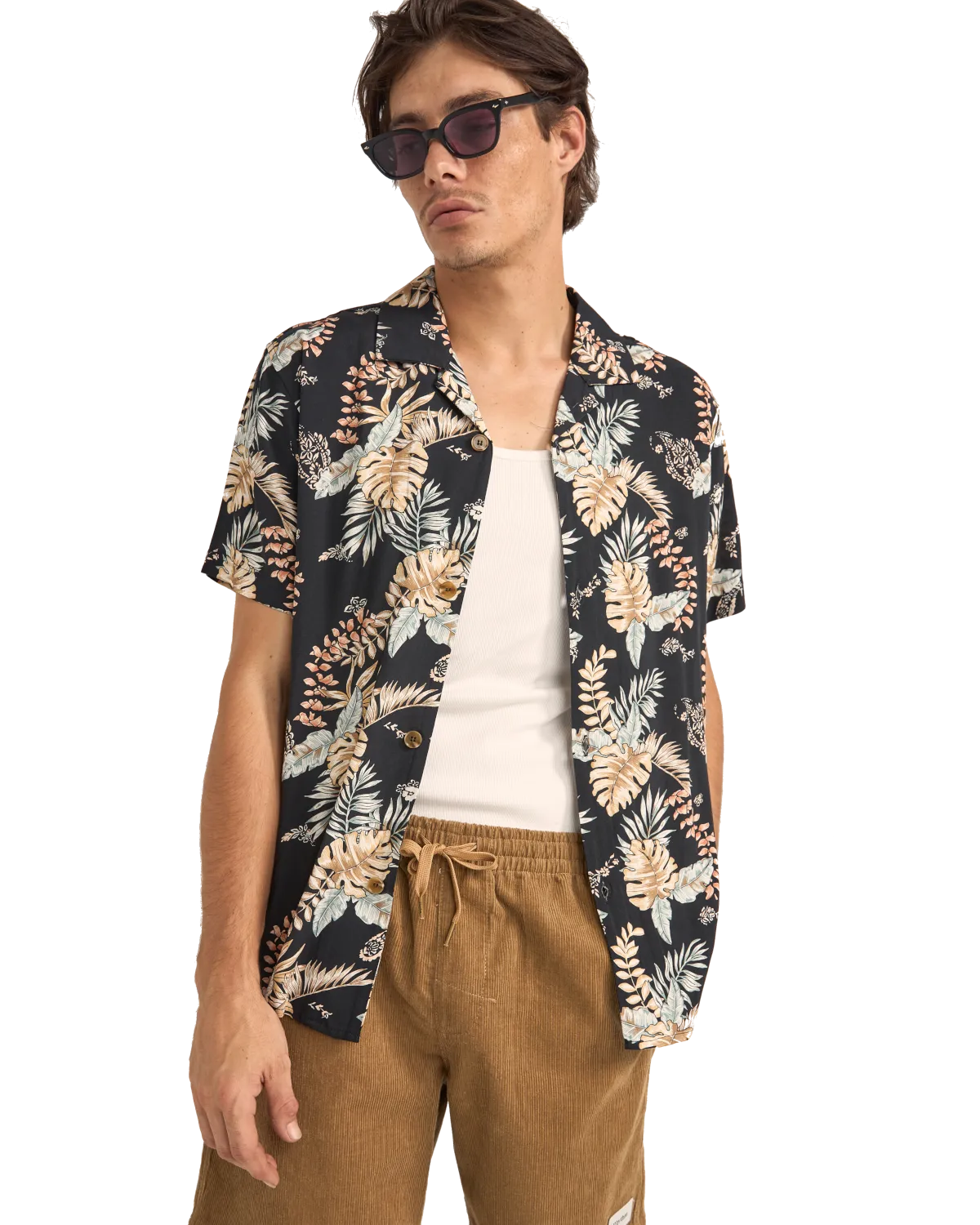 Tropical Paisley Shirt in Black