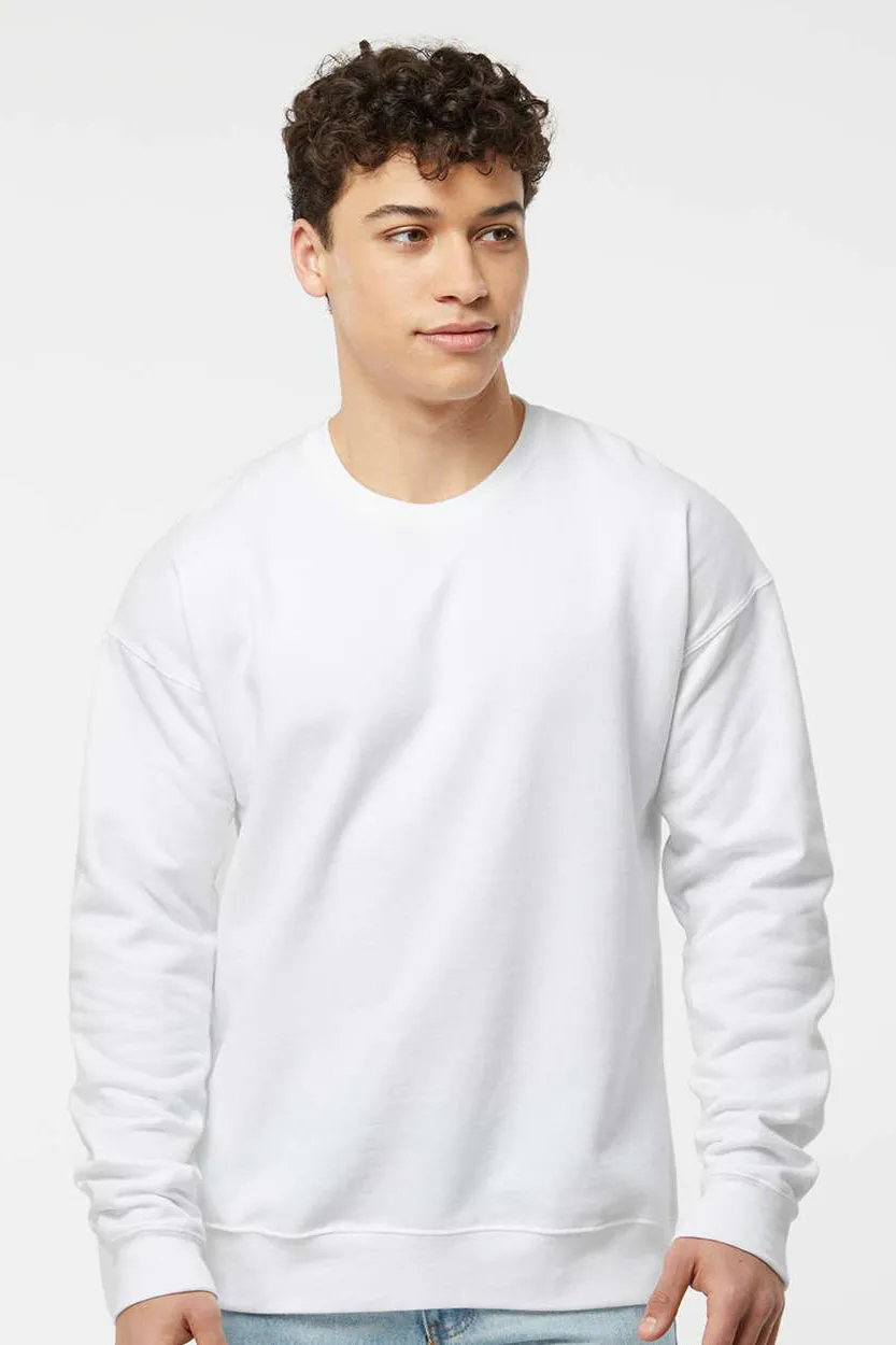 Tultex Mens Fleece Crewneck Sweatshirt - White