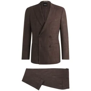 Two-piece suit in patterned tweed