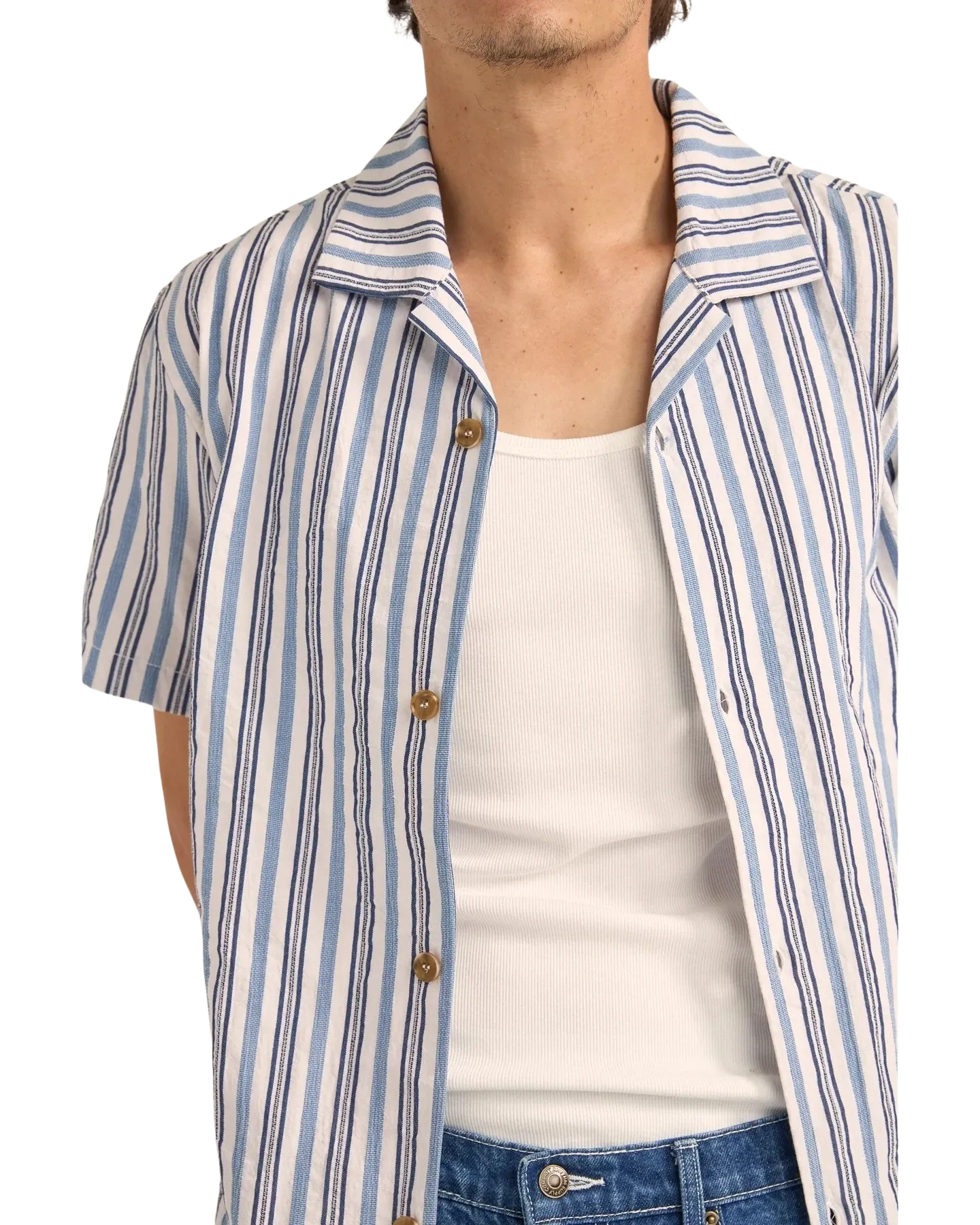Vacation Stripe Shirt in Blue