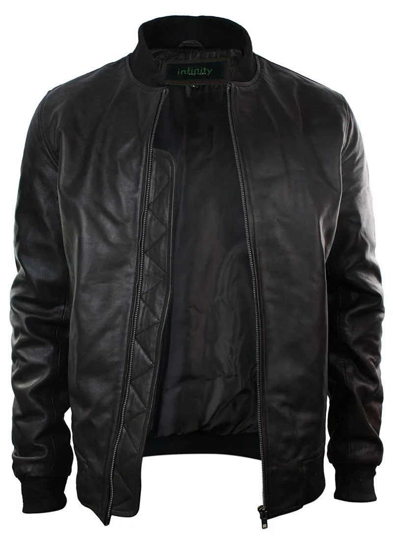 Varsity Leather Bomber Jacket