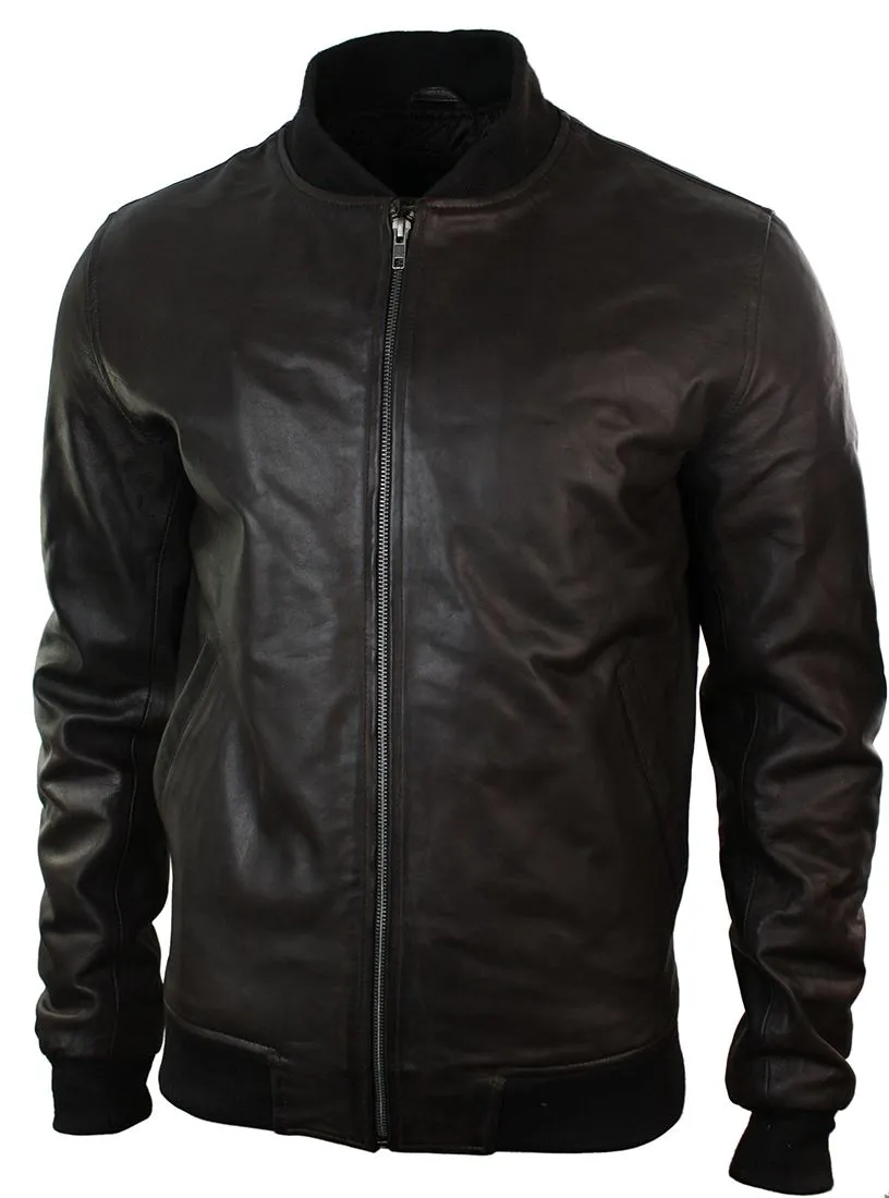 Varsity Leather Bomber Jacket