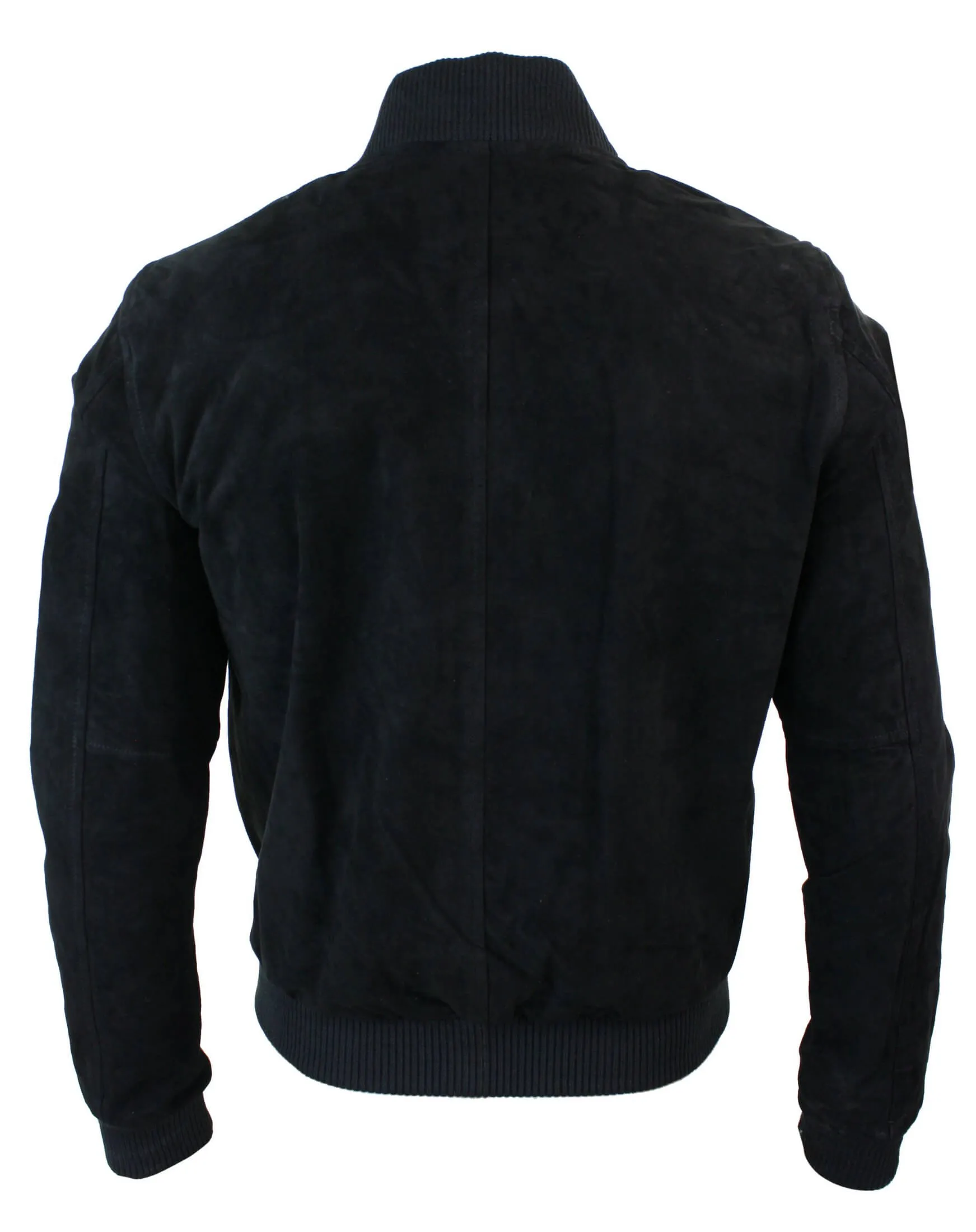 Varsity Suede Leather Bomber Jacket