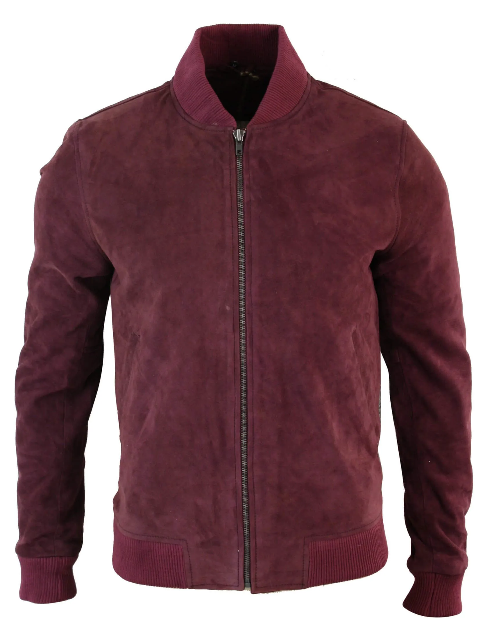 Varsity Suede Leather Bomber Jacket