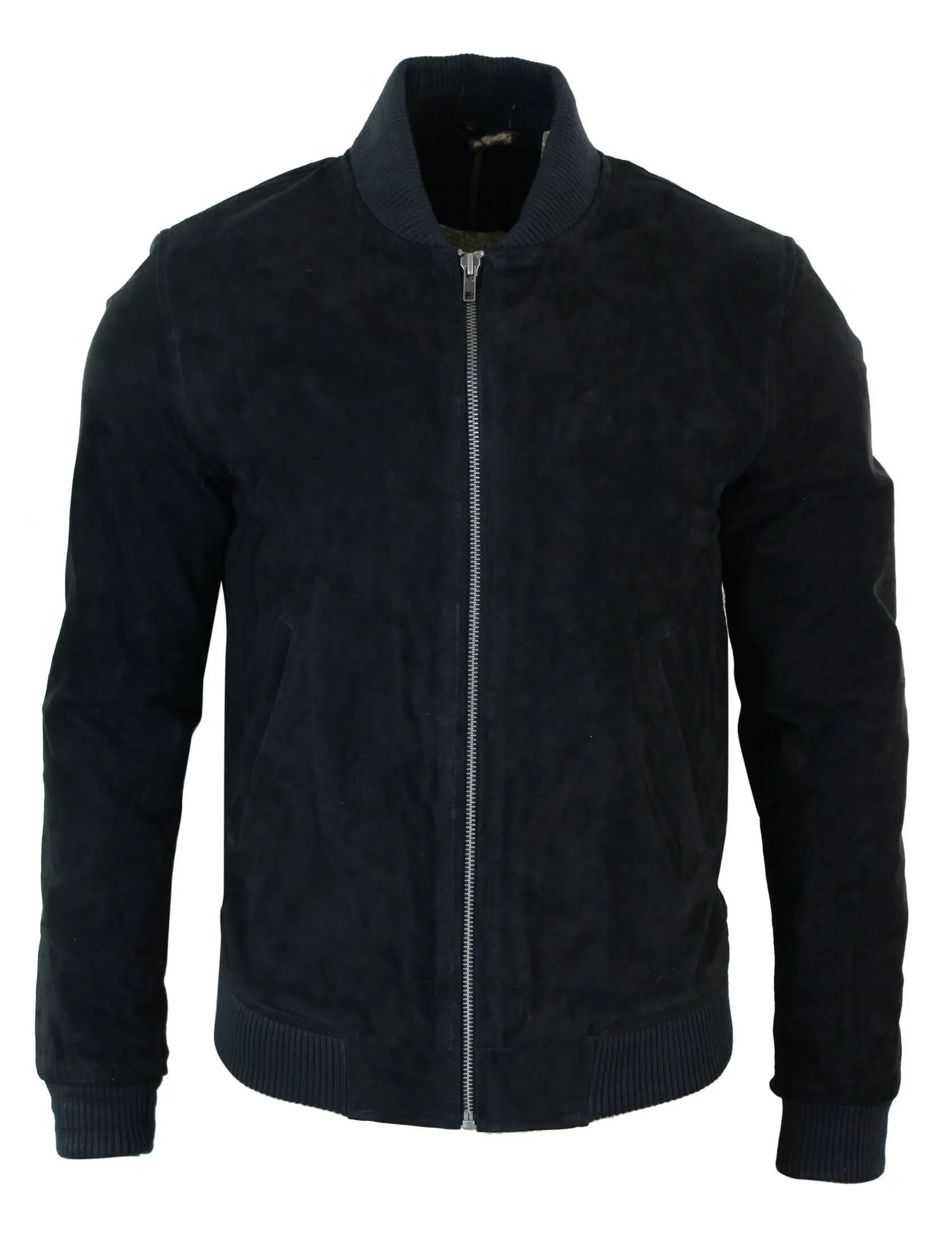 Varsity Suede Leather Bomber Jacket