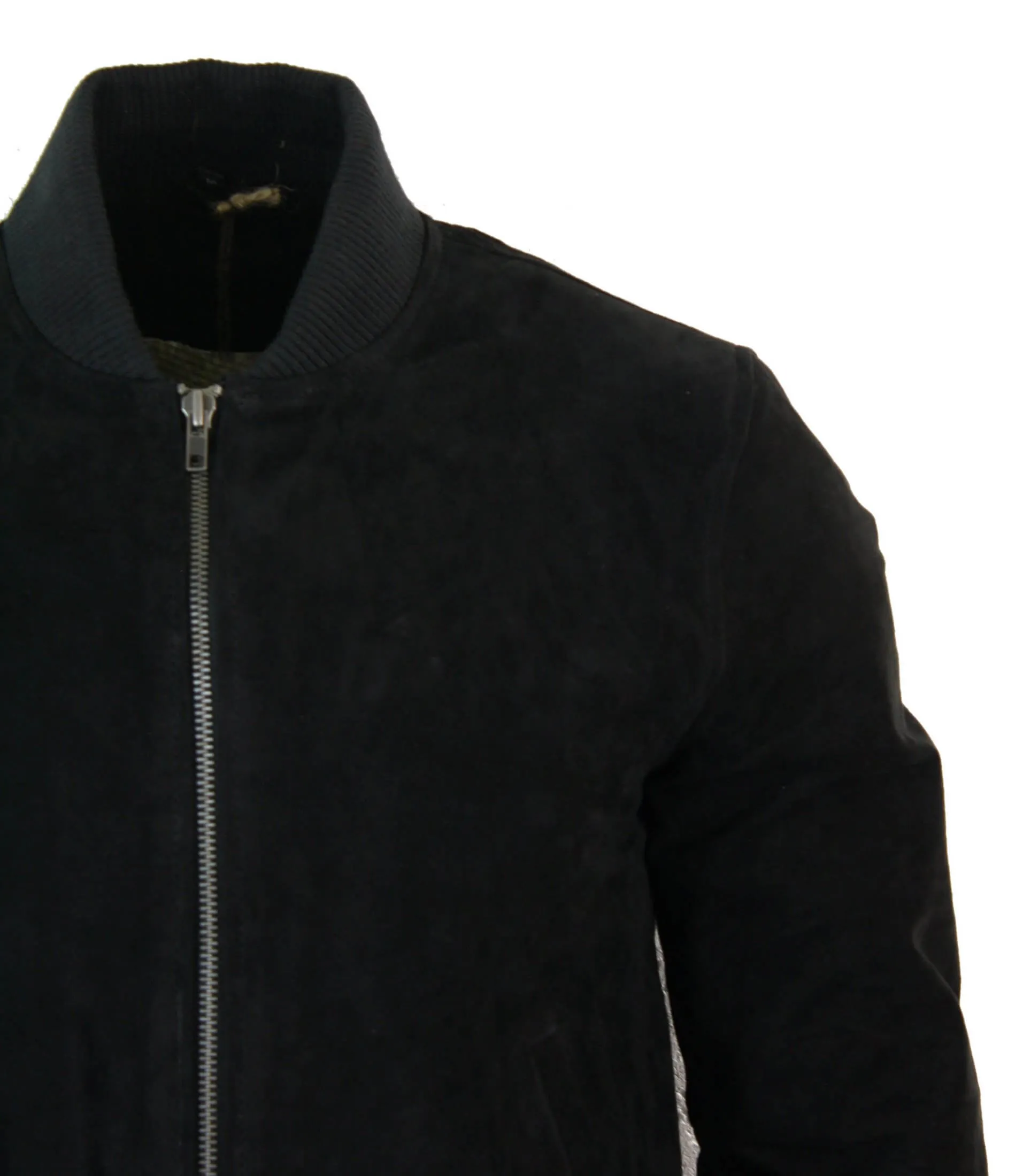 Varsity Suede Leather Bomber Jacket
