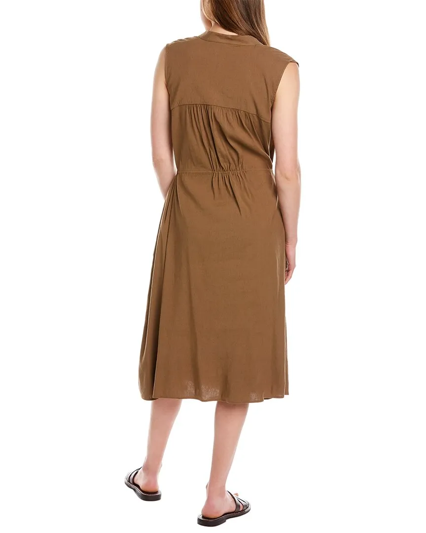 Vince Linen-Blend Shift Dress