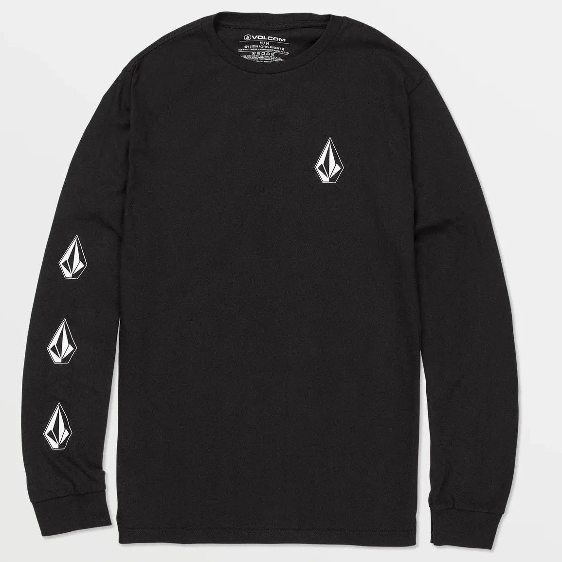 Volcom Iconic Stone LS Mens T Shirt - Black