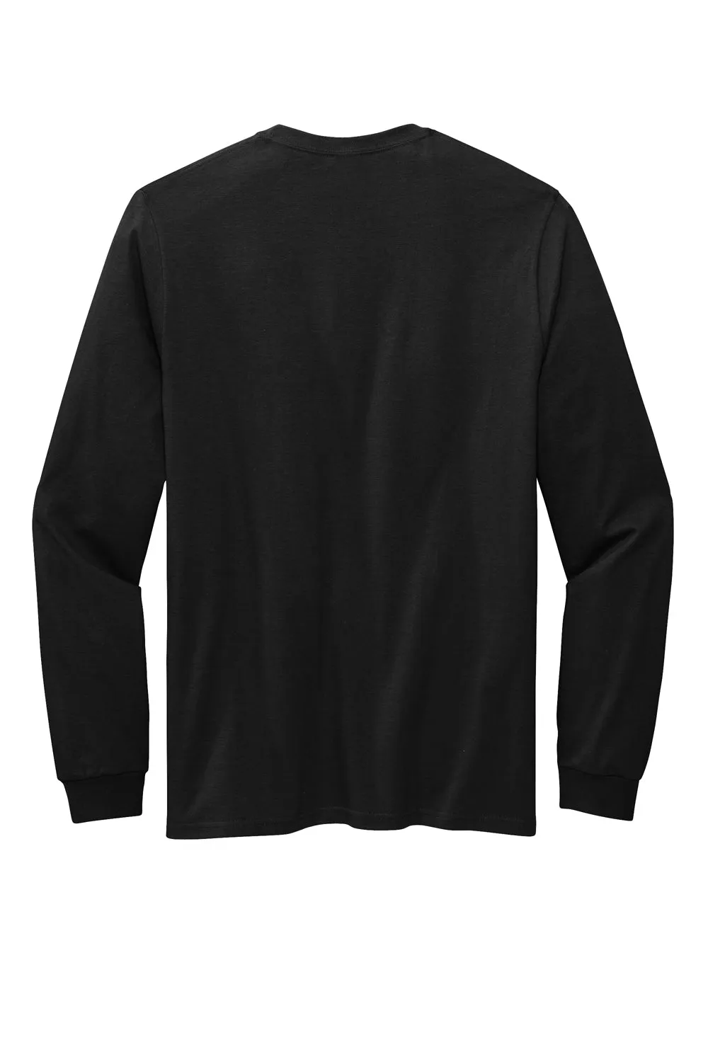 Volunteer Knitwear Mens USA Made All American Long Sleeve Crewneck T-Shirt - Deep Black Clothing Volunteer-Knitwear