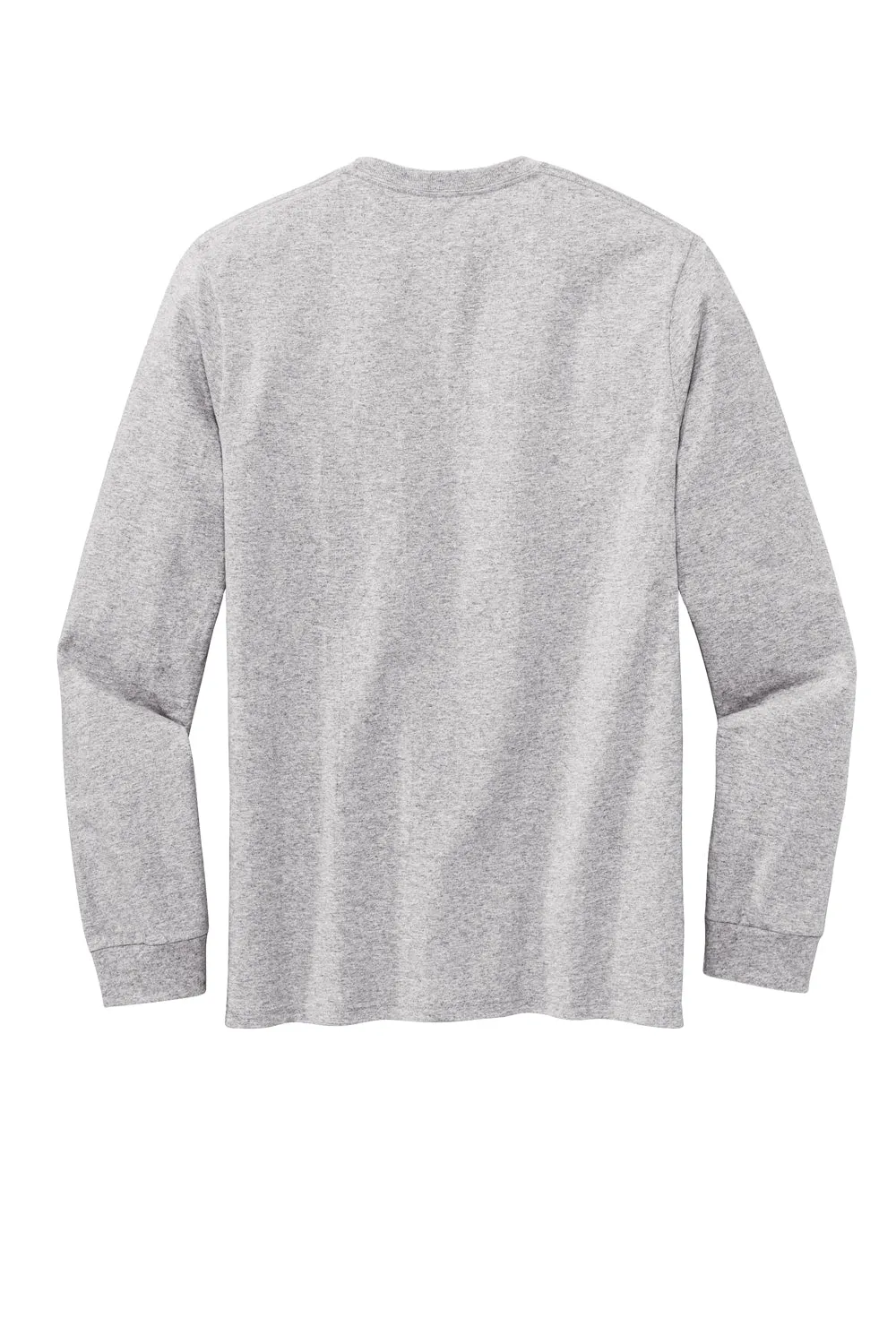 Volunteer Knitwear Mens USA Made All American Long Sleeve Crewneck T-Shirt - Heather Grey Clothing Volunteer-Knitwear
