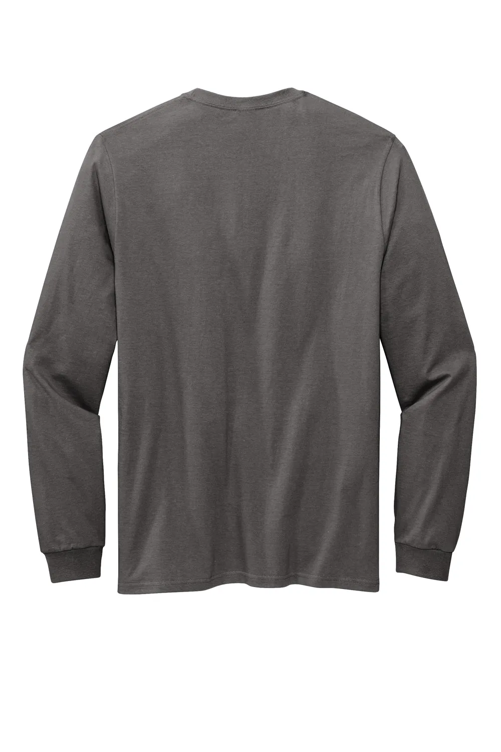 Volunteer Knitwear Mens USA Made All American Long Sleeve Crewneck T-Shirt - Steel Grey Clothing Volunteer-Knitwear