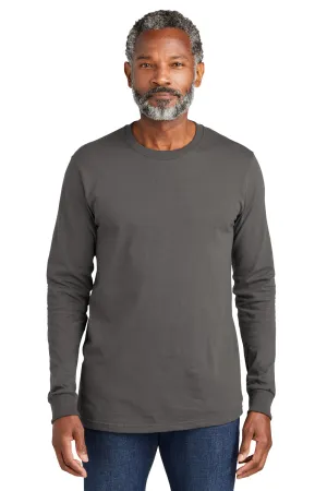 Volunteer Knitwear Mens USA Made All American Long Sleeve Crewneck T-Shirt - Steel Grey Clothing Volunteer-Knitwear