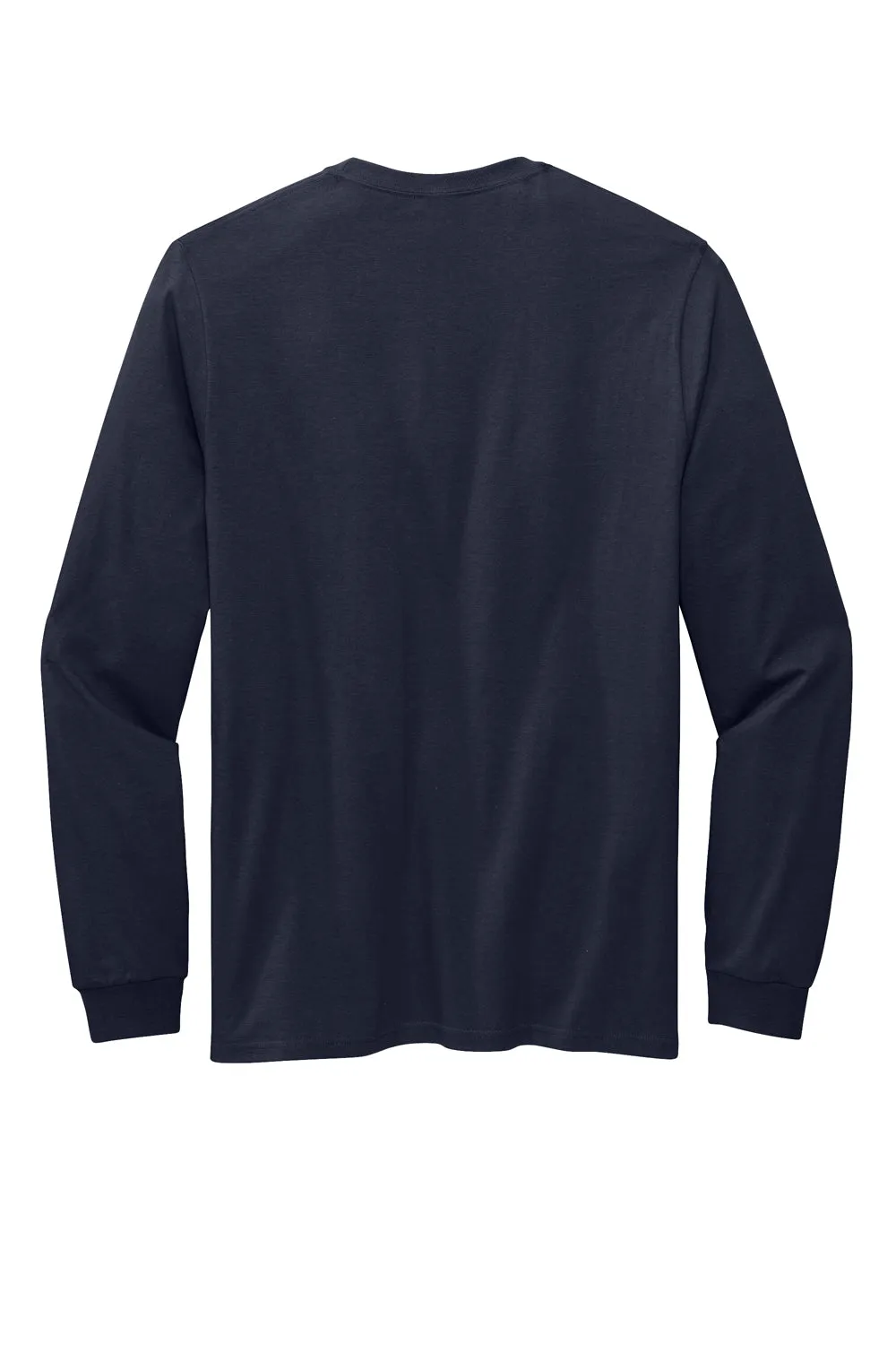 Volunteer Knitwear Mens USA Made All American Long Sleeve Crewneck T-Shirt - Strong Navy Blue Clothing Volunteer-Knitwear