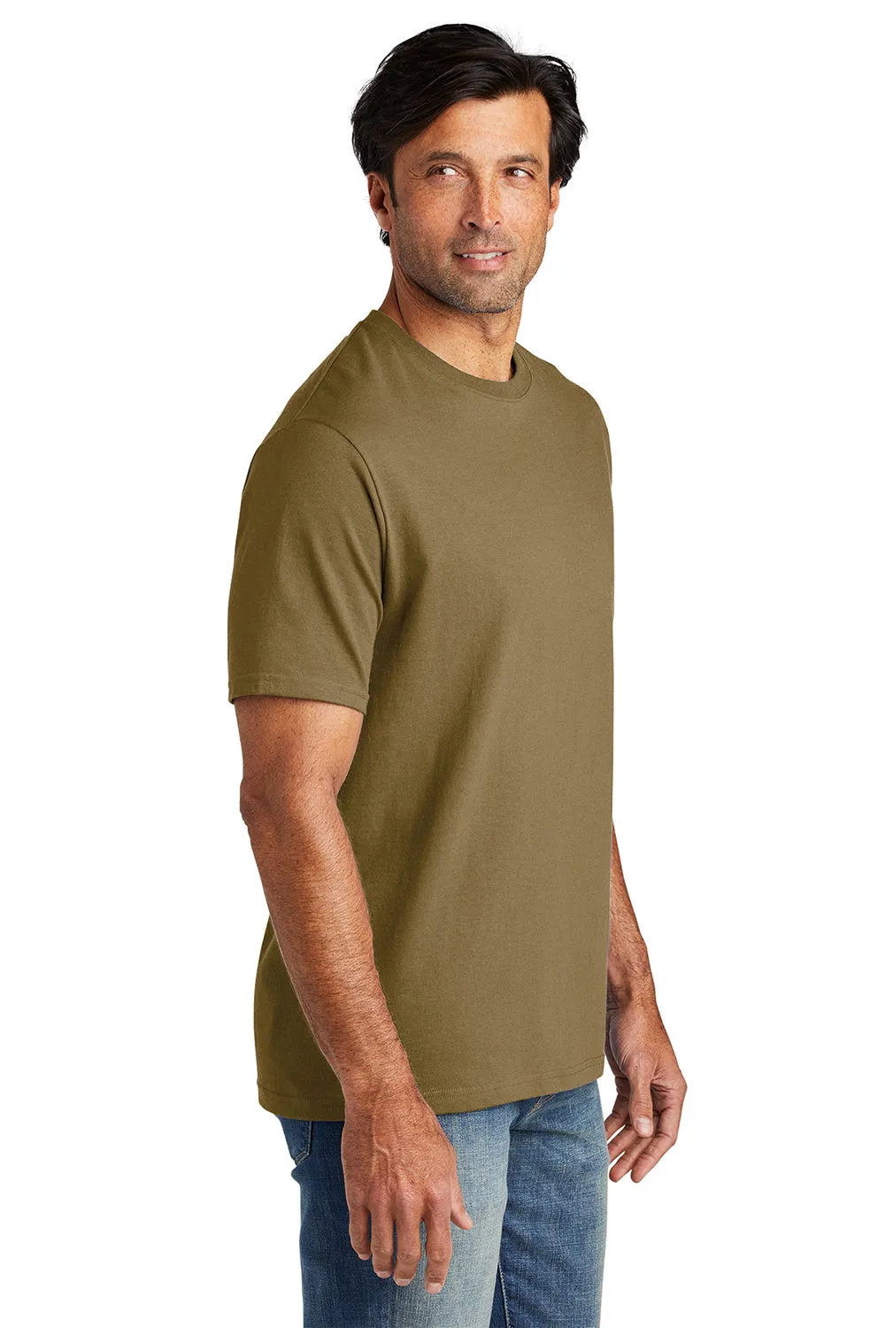 Volunteer Knitwear Mens USA Made All American Short Sleeve Crewneck T-Shirt - Coyote Brown Clothing Volunteer-Knitwear