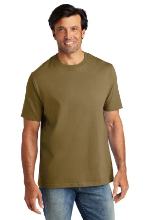 Volunteer Knitwear Mens USA Made All American Short Sleeve Crewneck T-Shirt - Coyote Brown Clothing Volunteer-Knitwear