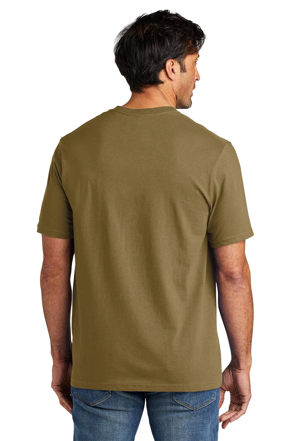 Volunteer Knitwear Mens USA Made All American Short Sleeve Crewneck T-Shirt - Coyote Brown Clothing Volunteer-Knitwear