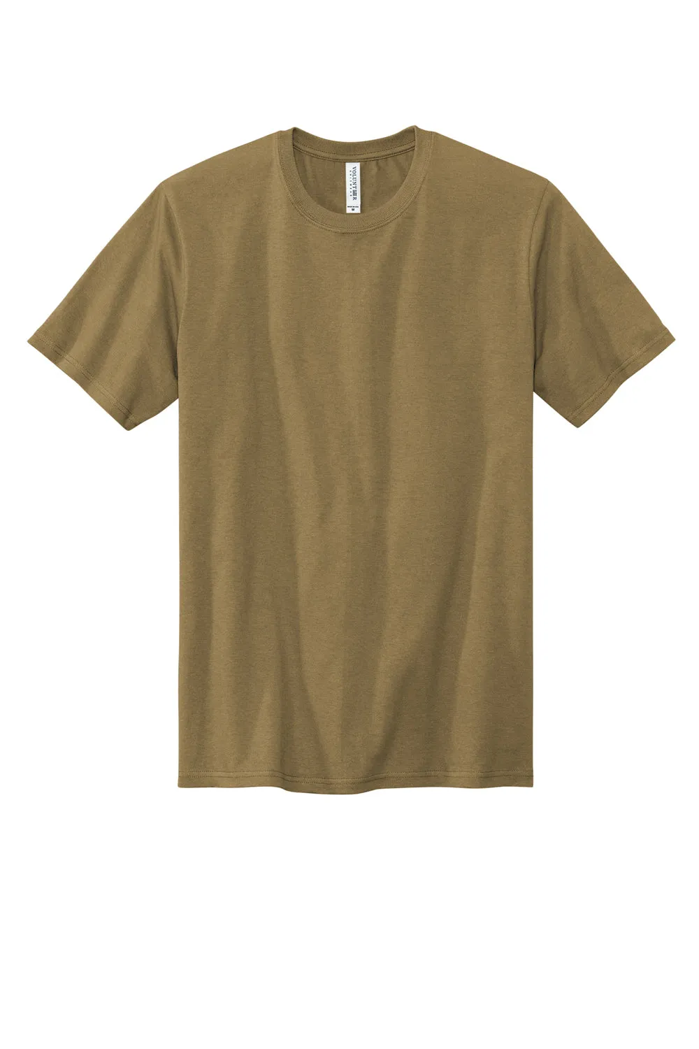 Volunteer Knitwear Mens USA Made All American Short Sleeve Crewneck T-Shirt - Coyote Brown Clothing Volunteer-Knitwear