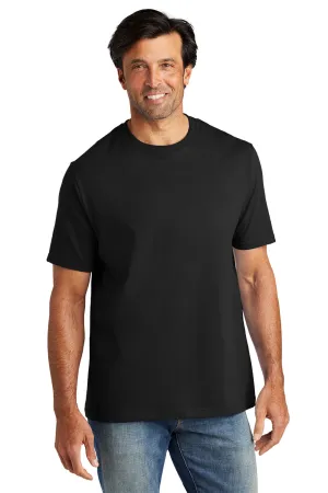 Volunteer Knitwear Mens USA Made All American Short Sleeve Crewneck T-Shirt - Deep Black Clothing Volunteer-Knitwear
