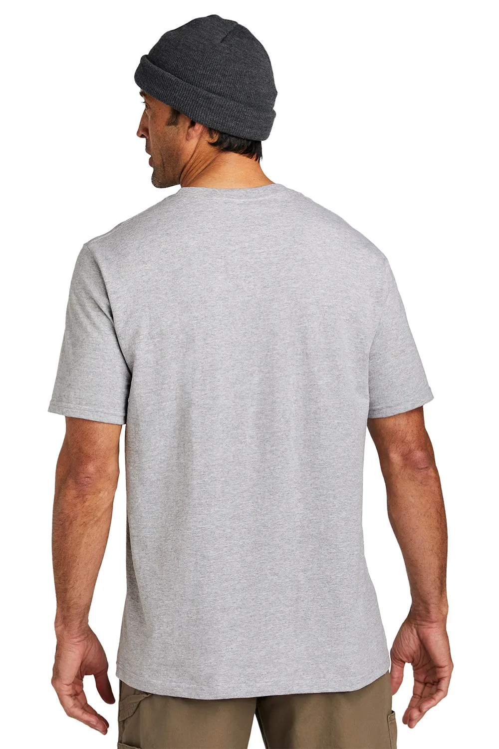 Volunteer Knitwear Mens USA Made All American Short Sleeve Crewneck T-Shirt - Heather Grey Clothing Volunteer-Knitwear