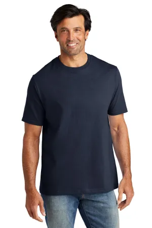 Volunteer Knitwear Mens USA Made All American Short Sleeve Crewneck T-Shirt - Strong Navy Blue Clothing Volunteer-Knitwear