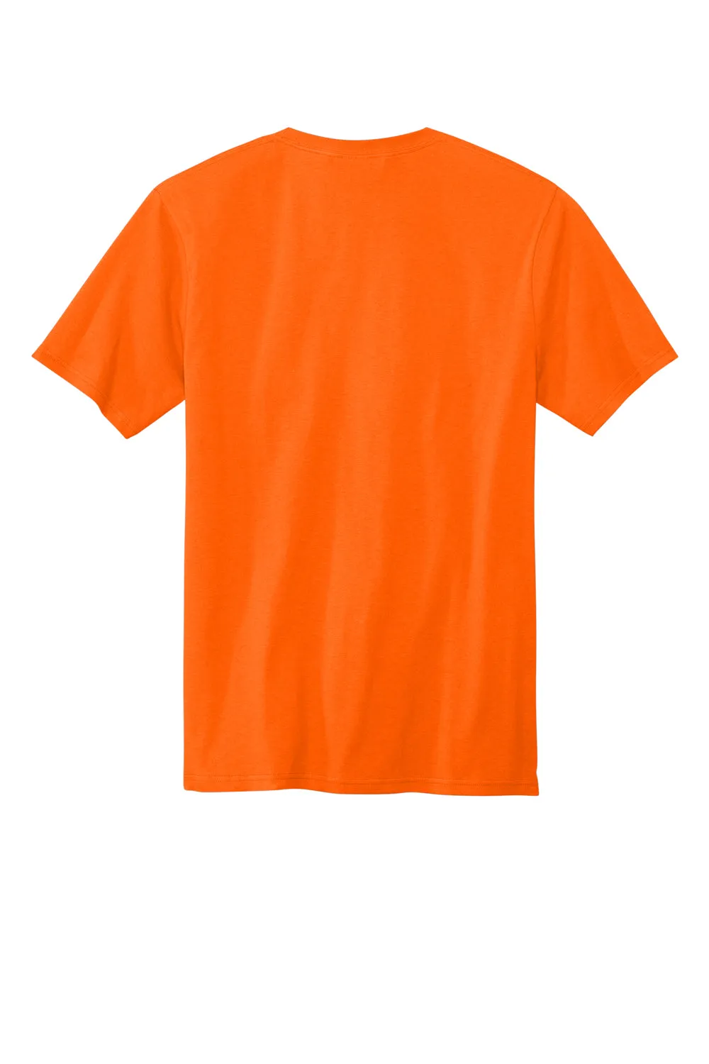 Volunteer Knitwear Mens USA Made All American Short Sleeve Crewneck T-Shirt w/ Pocket - Safety Orange Clothing Volunteer-Knitwear