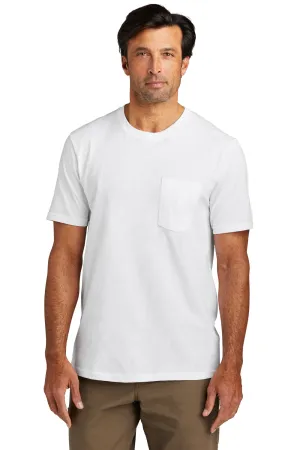 Volunteer Knitwear Mens USA Made All American Short Sleeve Crewneck T-Shirt w/ Pocket - White Clothing Volunteer-Knitwear