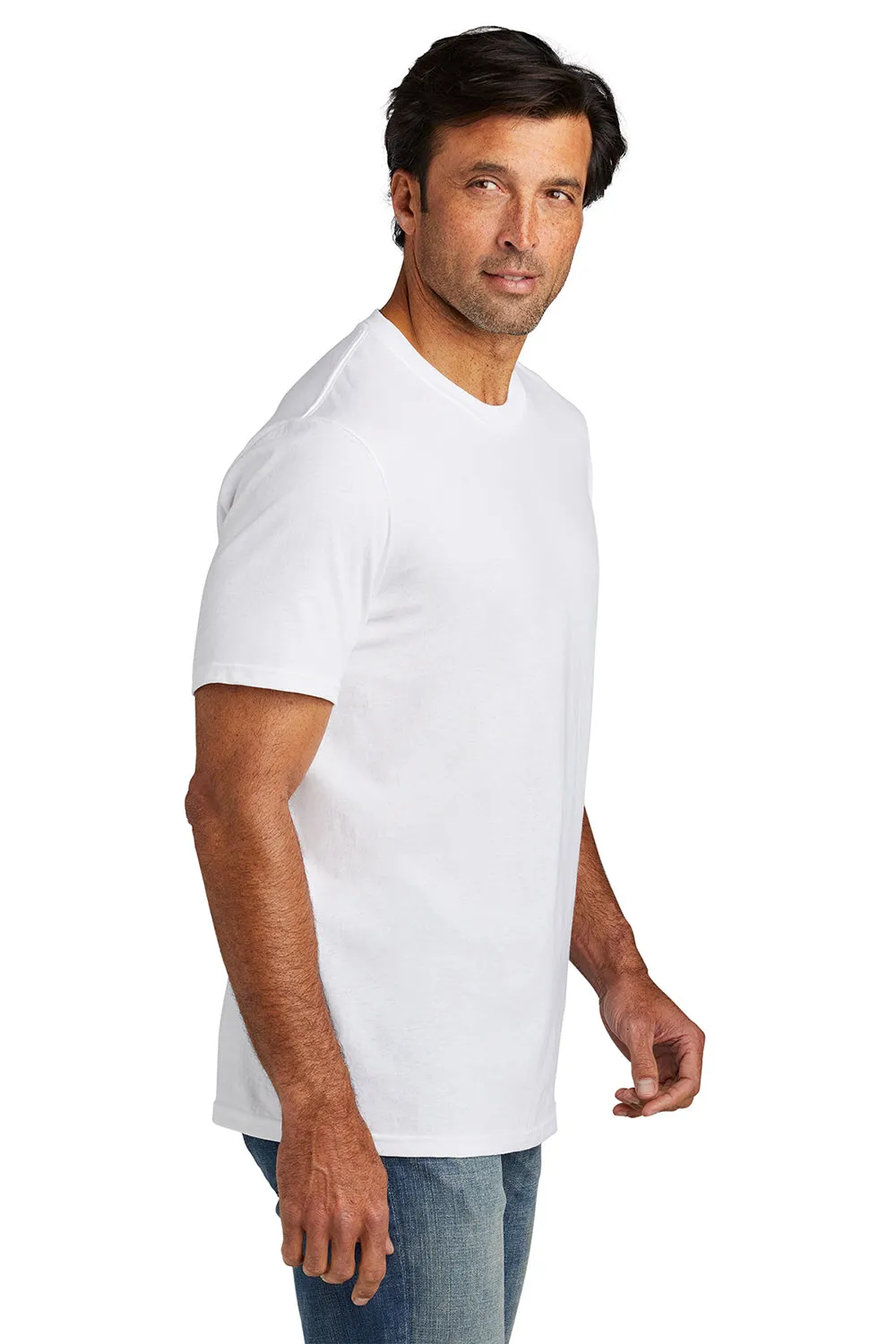 Volunteer Knitwear Mens USA Made All American Short Sleeve Crewneck T-Shirt - White Clothing Volunteer-Knitwear