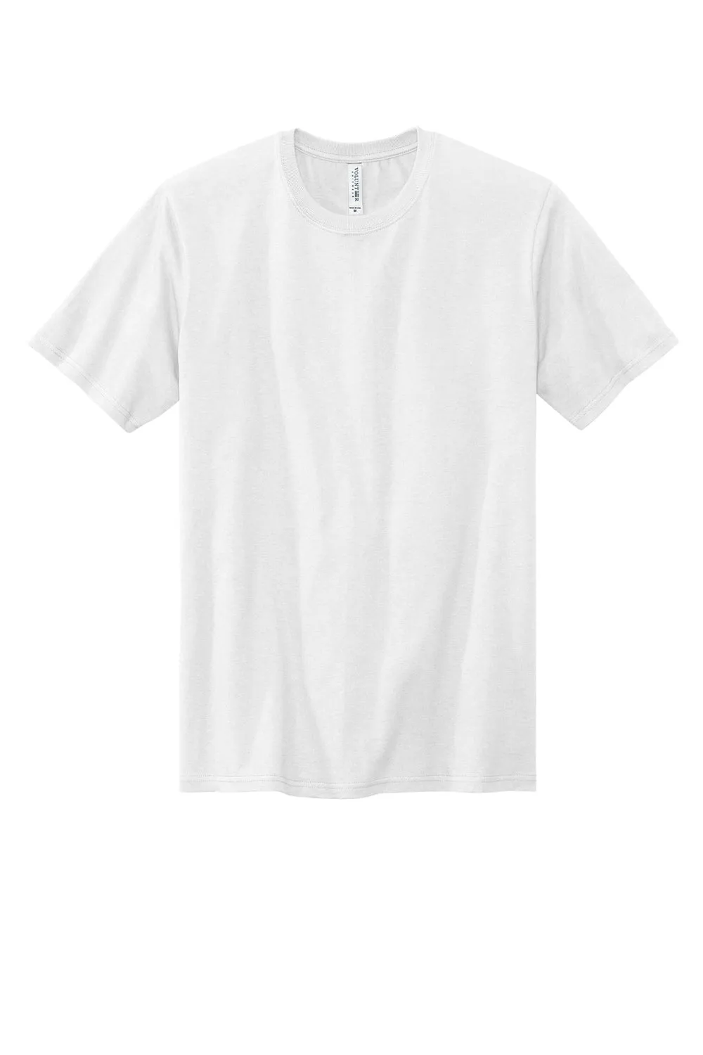 Volunteer Knitwear Mens USA Made All American Short Sleeve Crewneck T-Shirt - White Clothing Volunteer-Knitwear