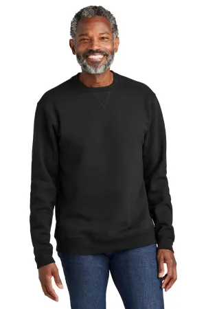 Volunteer Knitwear Mens USA Made Chore Fleece Crewneck Sweatshirt - Deep Black Clothing Volunteer-Knitwear