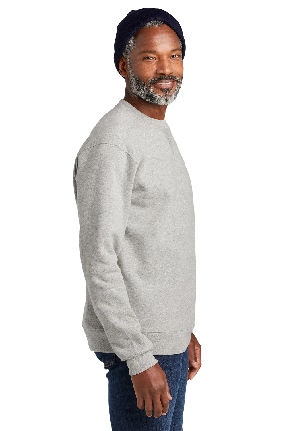 Volunteer Knitwear Mens USA Made Chore Fleece Crewneck Sweatshirt - Heather Grey Clothing Volunteer-Knitwear